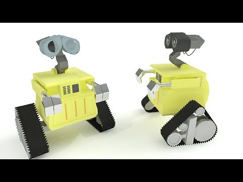 AutoCAD 3D Drawing - Wall-E Robot Modeling Practice - QasimCAD