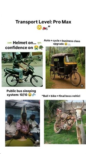 Transport Level: Pro Max 😳🏍️” #hardworkworks #funnyimages