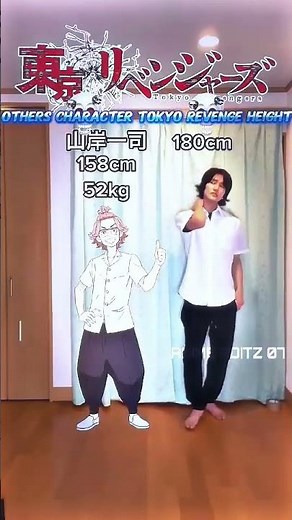 Tokyo Revengers – Side Characters Height Comparison 🔥#tokyo #heightcomparison #youtubeshorts
