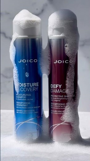 Joico Moisture Recovery Shampoo and Joico Defy Damage Protective Shampoo make the perfect duo 💙🫶💖