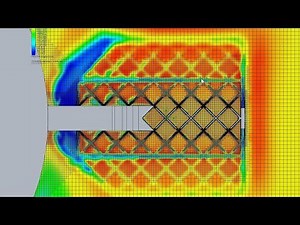 Space X Falcon 9 Like Curved Waved Gridfins Transsonic Shockwave - SolidWorks Flow Simulation
