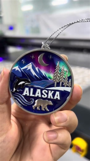 Alaska Northern Lights Enamel Pin 🌌 | Custom Pin Design #custompins #enamelpins #manufacturing