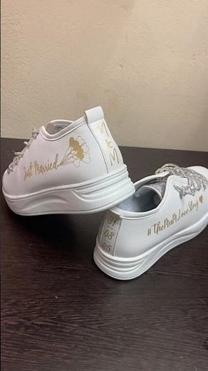 ✨ Wedding Sneaker Customisation | Cricut Maker 3 Glitter Vinyl Stickers ✨