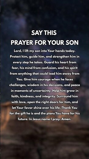Prayer for Your Son – Powerful Prayer for Protection, Guidance, and Blessing
