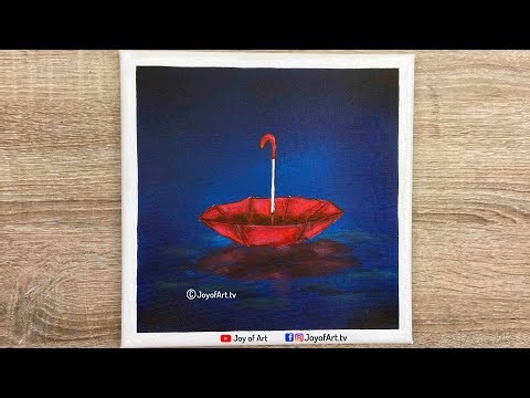 Umbrella Acrylic Painting Step by Step Tutorial for Beginners | Joy of Art #515