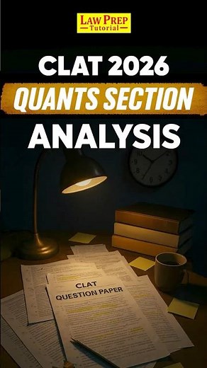 CLAT Quantitative Techniques Analysis in a Minutes #clat2026