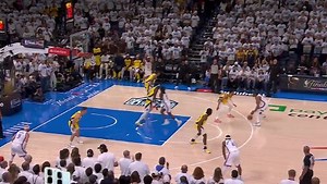 俄克拉荷马雷霆_NBA总决赛G1：步行者111-110雷霆_NBA总决赛G1：步行者111-110雷霆_全是高难度！SGA蝴蝶穿花迎着西卡上篮打进