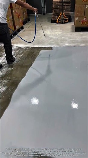 Satisfying Epoxy Floor Spray Coating and Warehouse Transformation