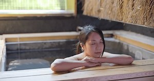 Woman Enjoy Onsen Hotel Resort Stock Footage Video (100% Royalty-free) 1100840661 | Shutterstock
