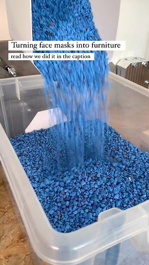 Did you know that face masks are mostly made from plastic? Over the last few years, face mask pollution has increased massively, so we teamed up with @myrefactory, who were able to collect, sanitise and granulate face masks into useable recycled plastic. We then used our bench moulds to extrude this material into legs and slats for an outdoor bench. We made a YouTube video about this project. Be sure to check it out if you want to see the whole process. #singleusesucks #sustainablefurniture #oce