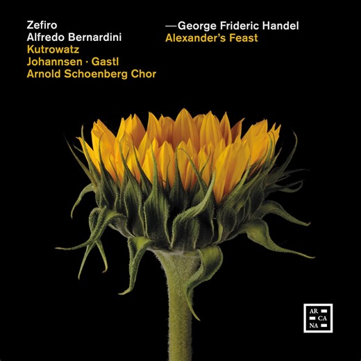 In London in 1736, the Baroque genius Handel celebrated the power of music with his oratorio about Alexander the Great, one of the foremost successes of his life. For this original English version via Arcana, Alfredo Bernardini unites the fantastic voices of the Arnold Schoenberg Chor with his lively Ensemble Zefiro Baroque Orchestra. The three soloists Miriam Kutrowatz, Daniel Johannsen and Damien Gastl tell the ancient story of how the singer Timotheus was once able to change the mood of the g