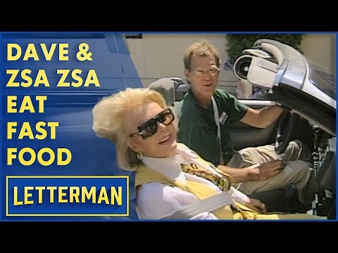 Dave And Zsa Zsa Gabor Eat All The Fast Food In Los Angeles | Letterman