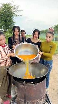 Cooking yummy egg and noodle recipe