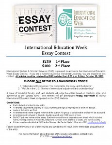 International Education Week Essay Contest