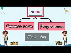 Class 2 Noun English Grammar, Common & Proper Noun Grade 2 English Worksheet, Class 2 types of Noun