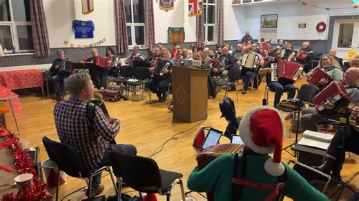 Flash back to this time last year when we hosted the Ulster Accordion Bands Xmas Session Night playing Before I Met You a tune we have brought into our own band 🎄🎵 | Staffordstown Accordion Band