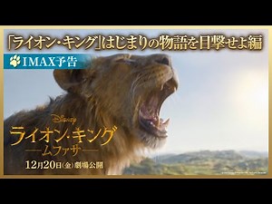 IMAX予告🐾「ライオン・キング」はじまりの物語を目撃せよ編｜「ライオン・キング：ムファサ」2024年12月20日（金）劇場公開🐾🐾