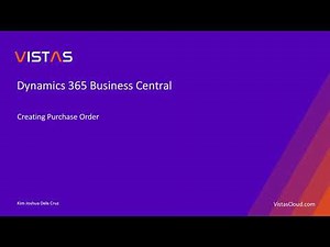 Dynamics 365 Business Central: Step-by-Step Guide to Creating a Purchase Order