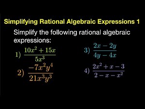 Simplifying Rational Algebraic Expressions Part 1 (Tagalog/Filipino Math)