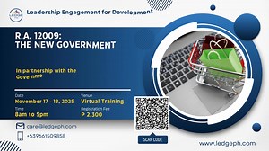 📣 JOIN OUR UPCOMING WEBINAR! 🎓 R.A. 12009: The New Government Procurement Act and its Implementing Rules and Regulations (IRR) 🗓️ November 17–18, 2025 💻 Virtual Training via Zoom In partnership with the Government Procurement Policy Board – Technical Support Office (GPPB-TSO), this accredited training seminar is designed to equip participants with the knowledge and practical tools to effectively implement the new Government Procurement Act and its IRR. 📘 Learn about: ✅ Key reforms and updat