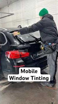 Mobile window tinting #asmr #automobile #windowtinting #detailing