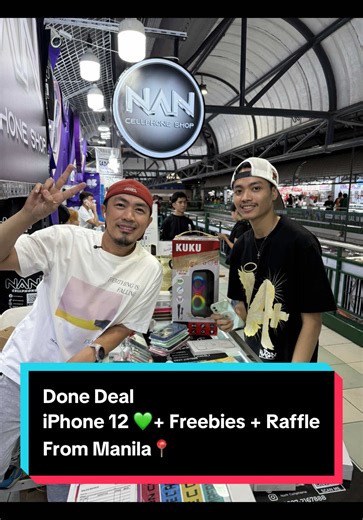 Thank you for choosing NAN Cellphone Shop! Congratulations on winning our raffle prize! ♥️🎁 Done Deal iPhone 12 💚 Freebies Raffle From Manila📍 PROMO ALERT! ONE PURCHASE = ONE RAFFLE ENTRY! Instant panalo ♥️ FREEBIES ✔️Airpods ✔️5pcs Magnetic Case and Silicon Case ✔️Tempered Glass ✔️20W Type-C Power Adapter ✔️TYPE-C Lightning Cable Details ✔️6months warranty 7days Replacement ✔️Preowned slightly used ✔️100% Original iphone ✔️Factory unlocked any sim ✔️Good as new 📍NAN CELLPHONE shop is locate