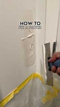 How to fix a drywall patch 🤓 #diy #howto #tipsandtricks #drywallpatch