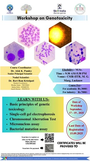 3 - Day Workshop on Genotoxicity