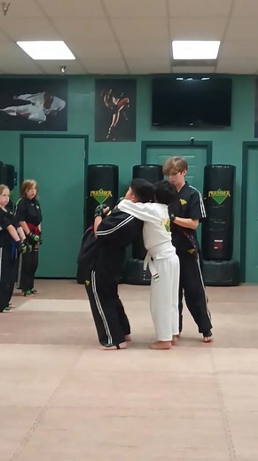 Watching senior students help a beginning student shows that they are true warriors. ☯️💯 | Dan Bluhm's Premier Martial Arts