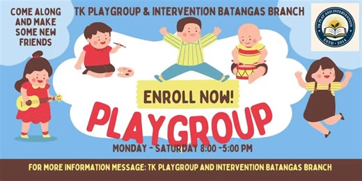 🎉✨ BIG NEWS, BATANGAS PARENTS FEBRUARY ENROLLMENT IS NOW OPEN! 🌼 📍 NEW! BATANGAS CITY BRANCH – NOW OPEN! 👩‍👩‍👧 Looking for the BEST start for your child’s learning journey? 👉 Slots are LIMITED – Don’t miss the chance to join TK Play & Intervention this October! ✨ PROGRAMS OPEN THIS OCTOBER: 🏫 Early Learning ✅ Homeschool (Nursery–Pre-Kinder–Kinder with LRN) 📌 Includes FREE Reading & Writing Remedial Classes 👶 Toddler Playgroup – Our most popular! 👶 Junior Playgroup 👶 Child Care & Infa