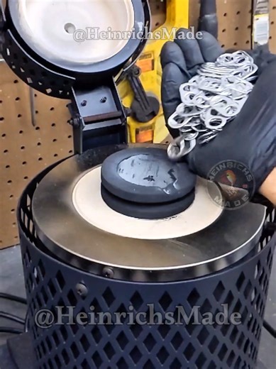 Melting Pop Tabs in Vevor Furnace: Aluminum Metal Casting