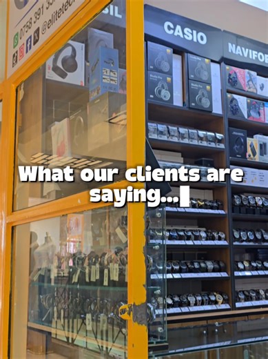 Customer review ⭐⭐⭐⭐⭐ Quality you can trust, service you’ll love 💯 Thank you for choosing us 📌LOCATION: SASA MALL ALONG MOI AVENUE SHOP C10 🔶️Get yourself and your loved one an amazing Gift ✨. Spread the love 💝 🔅 Shop Smart with Elite Tech Base Follow @elite_tech_base @elitetechh.com Contact: ☎️ 0758.391.332 #elitetechbase #watchplug #giftideas #review #watch