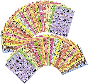 Scratch and Sniff Stickers, 1152 Pieces Fruits and Foods Snacks Smelly Stickers, 24 Different Scents, 48 Sheets, 144 Designs, Reward Motivate Stickers for Kids, Crafts, Party Favor, Gift