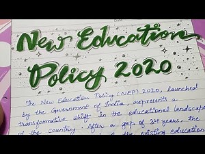Economics class 12 project on New Education Policy 2020