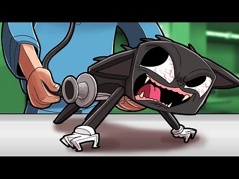 Baby Cartoon Cat First trip to VET HOSPITAL! (Minecraft)