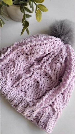 Watch This Crochet Cable Hat Come to Life | Cozy WIP → Finished #crochethat #crochetwip