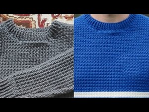 Tutorial for mens crochet sweater. Part 2.