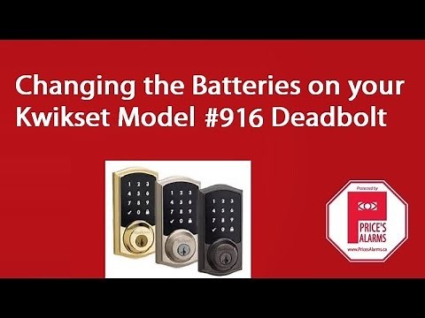 Changing the batteries on the Kwikset 916 Deadbolt