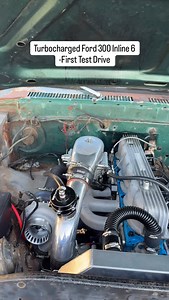 Turbocharged Ford 300 inline 6 - First Test Drive #ford300 #turbo #f100 #inline6 #f100 #classictruck | Gilk The Great