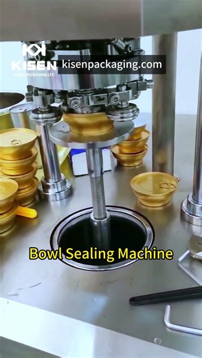 Leak-proof bowl sealing – every single time.#sealingmachine #bowl #automaticpackingmachine