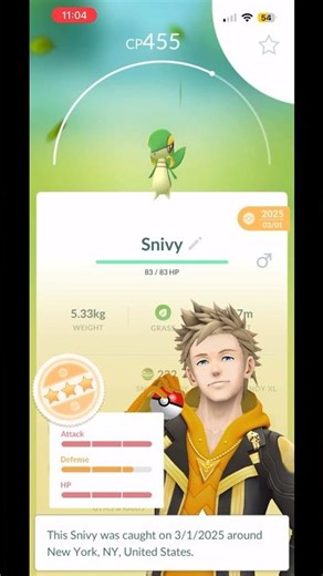 EVOLVING SNIVY!!! #pokemongo