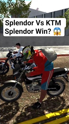 Splendor Vs KTM Race: Can Splendor Win? 😱 #shorts #indianbikedriving3d #gaming #trending #xblade