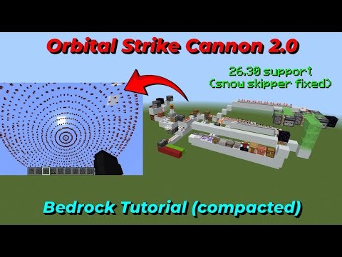 Bedrock Orbital Strike Cannon 2.0 Tutorial. Compacted, snow skipper fixed, easier.