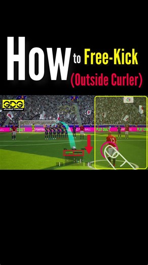 How to Free-Kick ep2 (Outside Curler) in efootball 2026 #efootball #gdgefootball