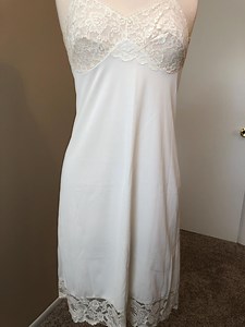 Vintage All White Lacy Full Slip - Etsy