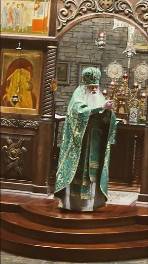 Father John blessing the faithful in Russian Orthodox Church in Atlanta #shorts