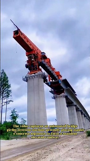 Bridge Building Revolution: Watch This Giant Robot Lay Perfect Roadways in Mid-Air!