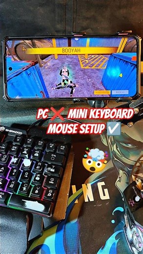 🤯 Mini Keyboard & Mouse FF Mobile Setup📲🖱️⌨️| #shorts #freefire #viral