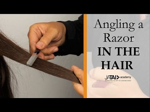 How to Angle a Haircutting Razor in the Hair