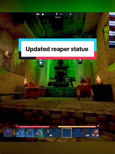 Enhancing the Reaper Statue with Emeralds and Lanterns